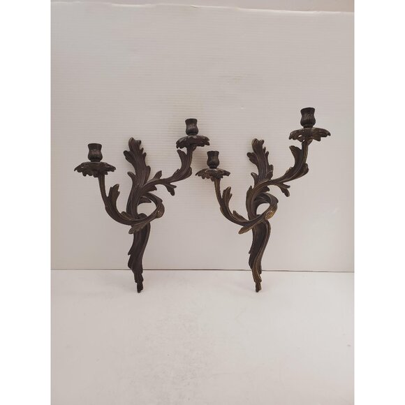 Other - vintage Brass Wall Sconce Candle holder brass wall sconces candle sconces